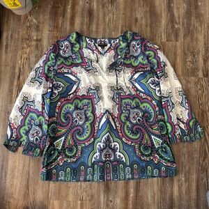 Talbots Multicolor Paisley Blouse
